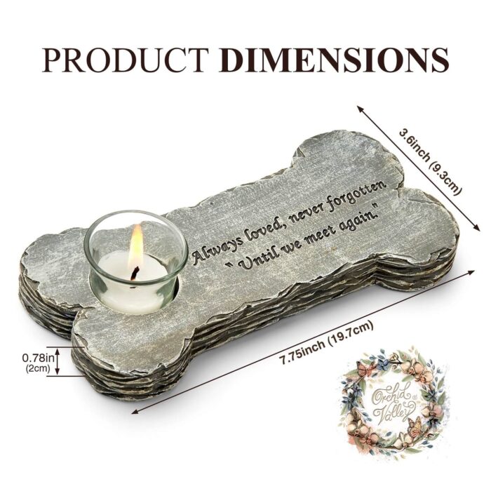 Memorial stone candle dimensions