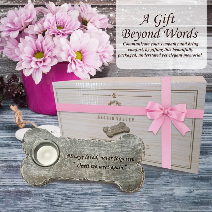 Memorial stone candle gift