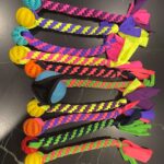 Lycra tug with treat ball