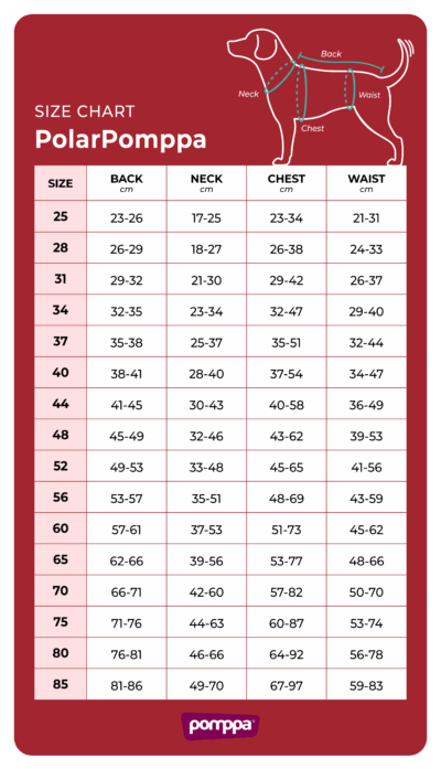 PolarPoppa Size Chart